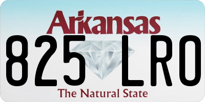 AR license plate 825LRO