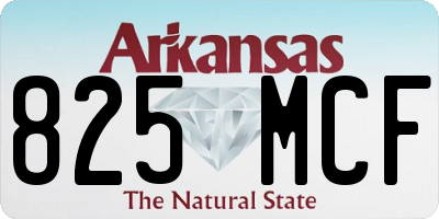 AR license plate 825MCF