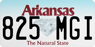 AR license plate 825MGI