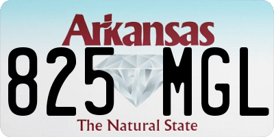 AR license plate 825MGL