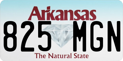 AR license plate 825MGN