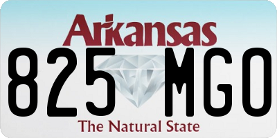 AR license plate 825MGO