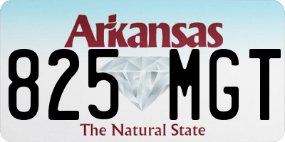 AR license plate 825MGT
