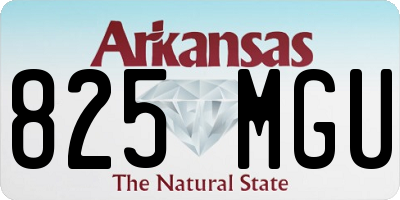 AR license plate 825MGU