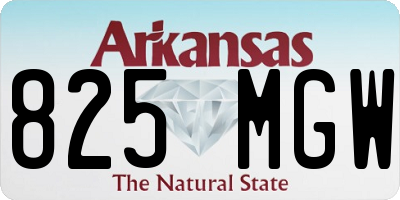 AR license plate 825MGW