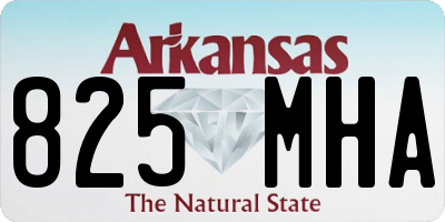AR license plate 825MHA