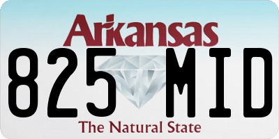 AR license plate 825MID