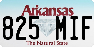 AR license plate 825MIF
