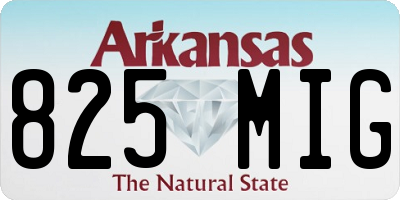 AR license plate 825MIG
