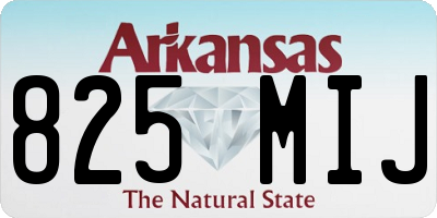 AR license plate 825MIJ