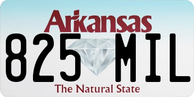 AR license plate 825MIL