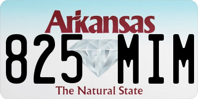 AR license plate 825MIM