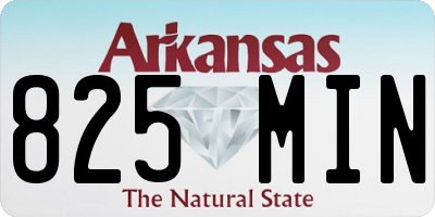 AR license plate 825MIN