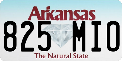 AR license plate 825MIO