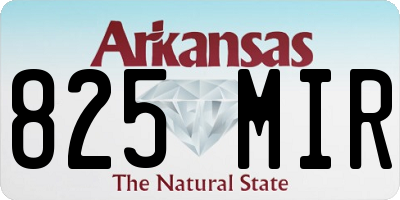 AR license plate 825MIR