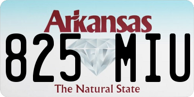 AR license plate 825MIU