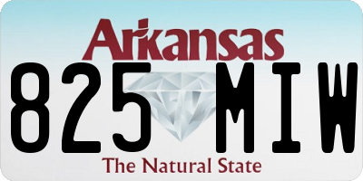 AR license plate 825MIW