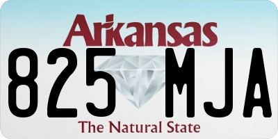 AR license plate 825MJA