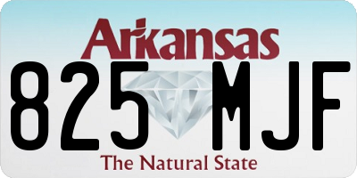 AR license plate 825MJF