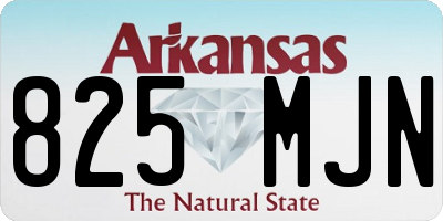 AR license plate 825MJN