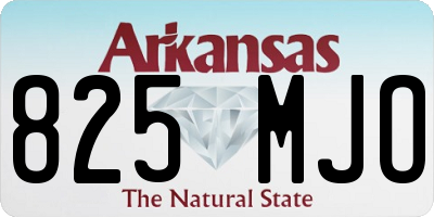 AR license plate 825MJO