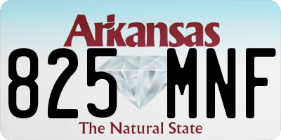 AR license plate 825MNF