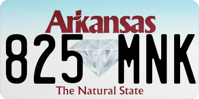 AR license plate 825MNK