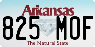 AR license plate 825MOF