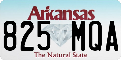 AR license plate 825MQA