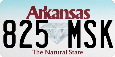 AR license plate 825MSK