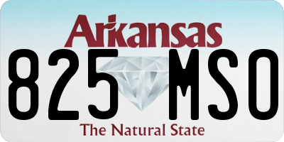 AR license plate 825MSO