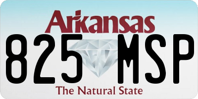 AR license plate 825MSP