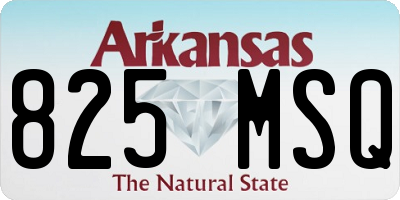AR license plate 825MSQ