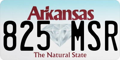 AR license plate 825MSR