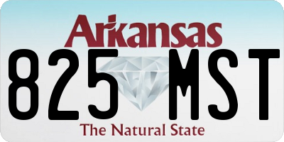 AR license plate 825MST