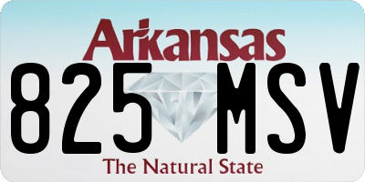 AR license plate 825MSV