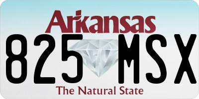 AR license plate 825MSX