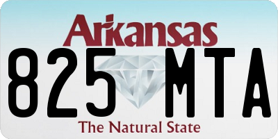 AR license plate 825MTA
