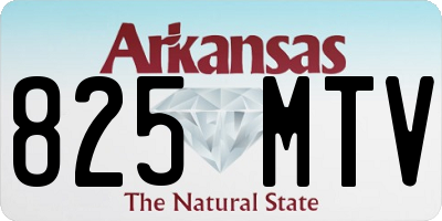 AR license plate 825MTV