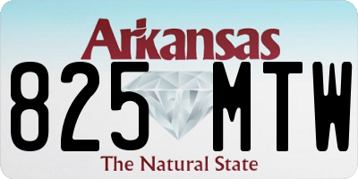 AR license plate 825MTW
