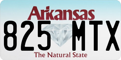 AR license plate 825MTX