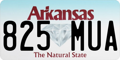 AR license plate 825MUA