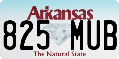 AR license plate 825MUB