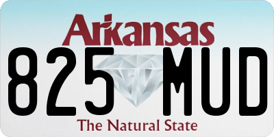 AR license plate 825MUD