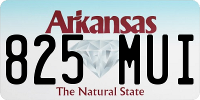 AR license plate 825MUI