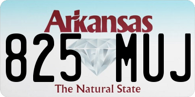 AR license plate 825MUJ