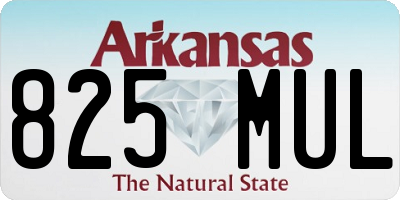 AR license plate 825MUL