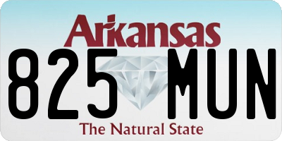 AR license plate 825MUN