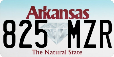 AR license plate 825MZR