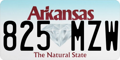 AR license plate 825MZW